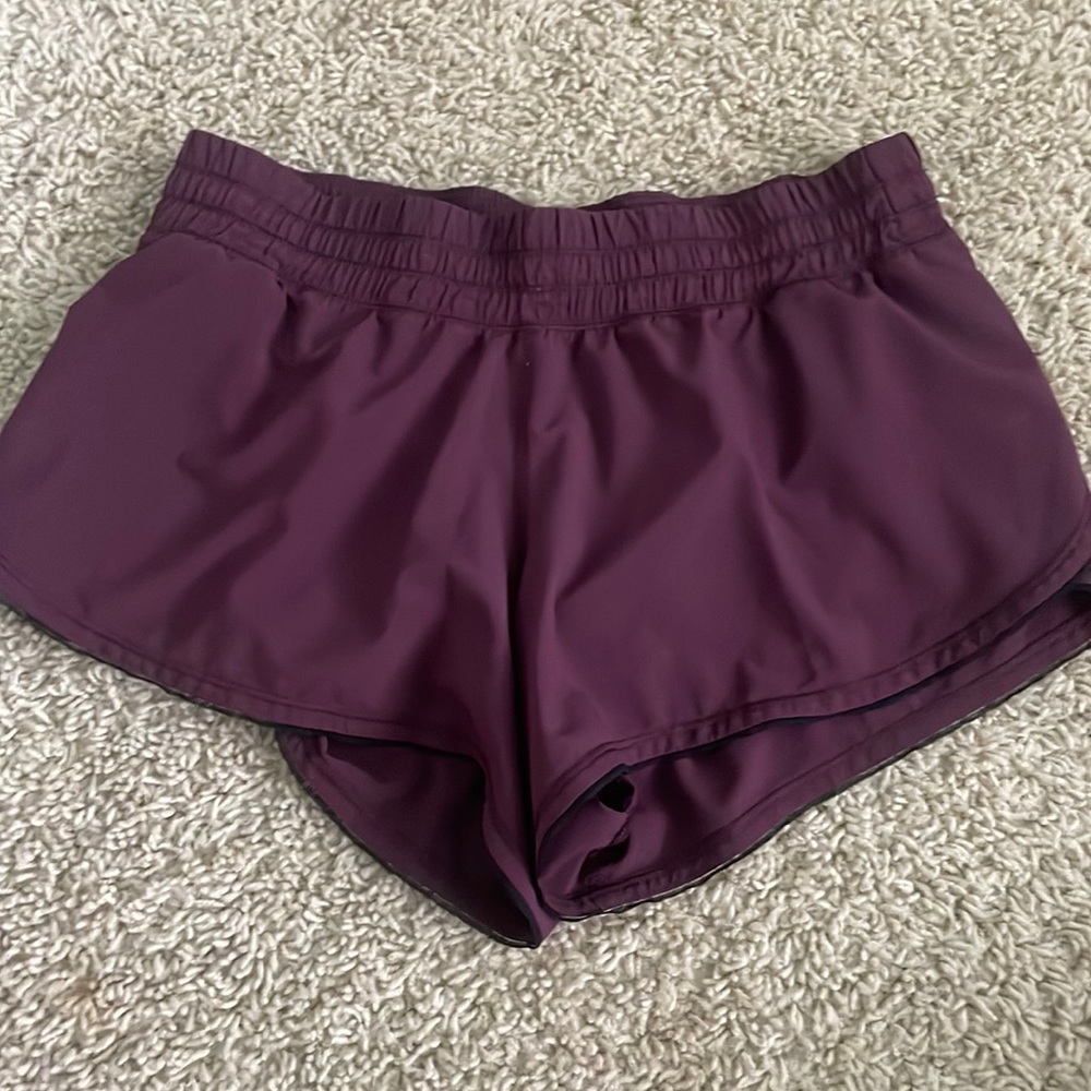 lululemon open slit running shorts